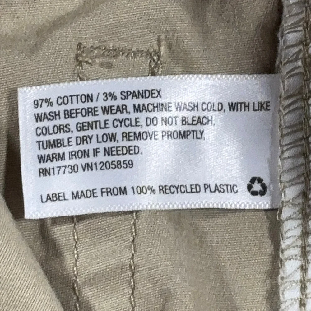 Cat & Jack Straight Leg Pants Boys Size 14 Tan Elastic Waist Drawstring